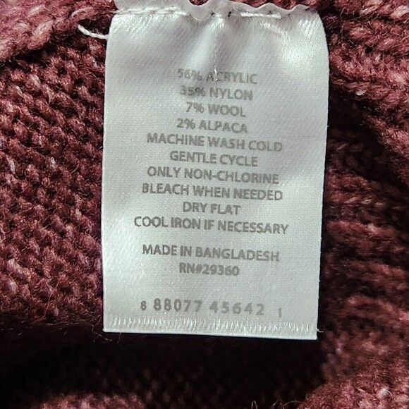 Dip Longsleeve Sweater for Women Large Brown Wool And Alpaca Boxy Pattern  * - Picture 8 of 8